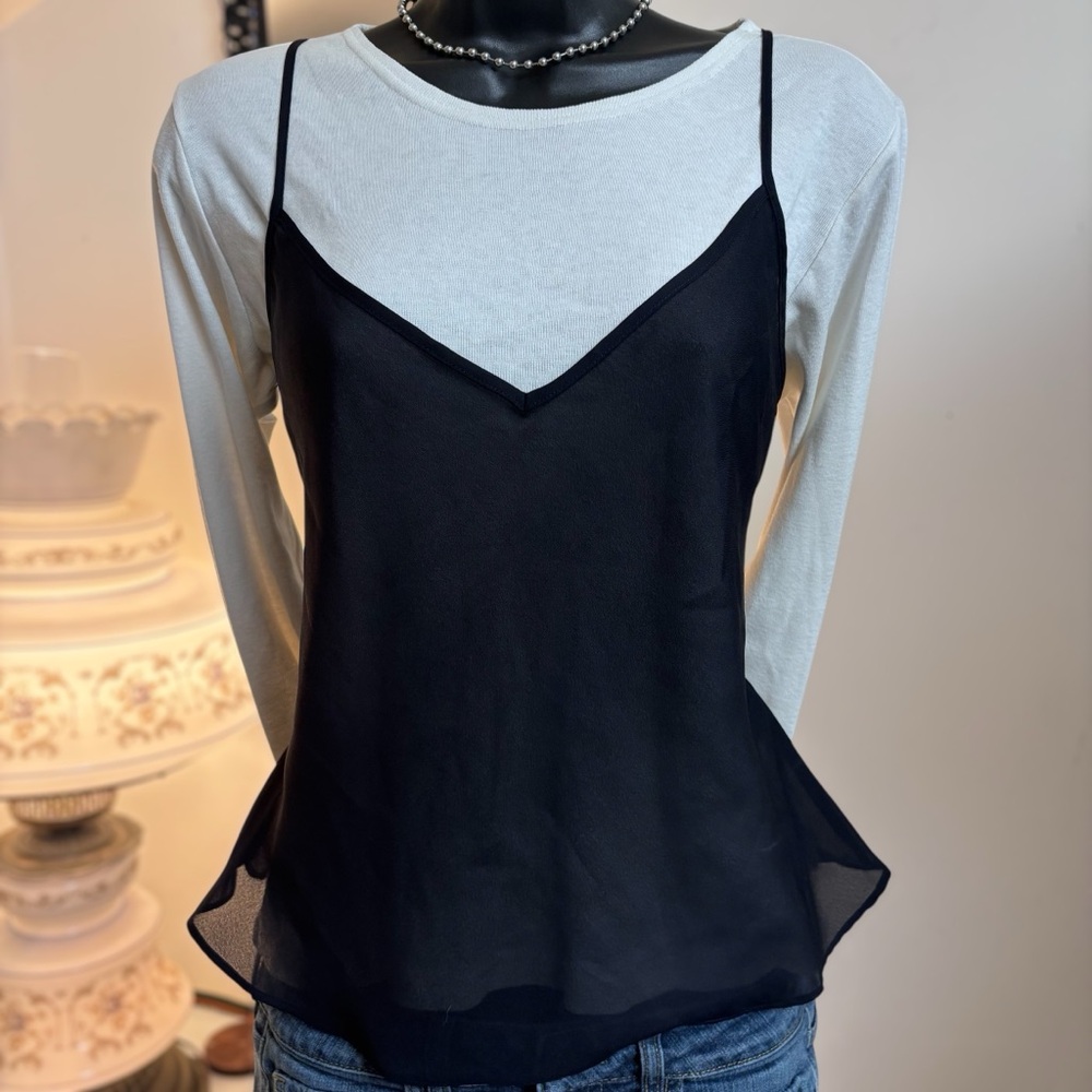 Chaps Sheer Camisole Top